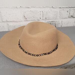C.C Beanie Trim Wool Felt Panama Hat